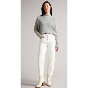 Ted Baker Ellra Barrel Leg High Rise Cream Jean Women's 28 casual wardrobe